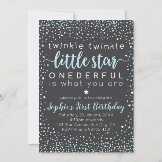 Twinkle Little Star | Eerste uitnodiging (Voorkant)