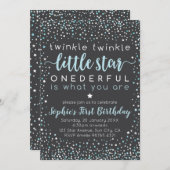 Twinkle Little Star | Eerste uitnodiging (Voorkant / Achterkant)