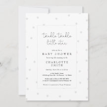 Twinkle Little Star Elegant Baby shower Grey
