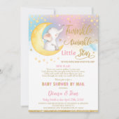 Twinkle Little Star Elephant Baby shower by Mail Kaart (Voorkant)