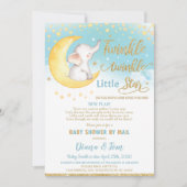 Twinkle Little Star Elephant Baby shower by Mail Kaart (Voorkant)