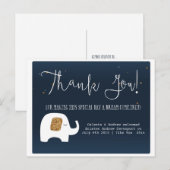 Twinkle Little Star Elephant Baby shower Dank u Briefkaart (Voorkant / Achterkant)