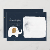 Twinkle Little Star Elephant Baby shower Dank u Kaart (Voorkant / Achterkant)