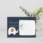 Twinkle Little Star Elephant Baby shower Dank u Kaart (Staand voorkant)