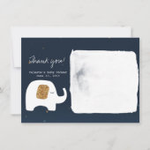 Twinkle Little Star Elephant Baby shower Dank u Kaart (Voorkant)