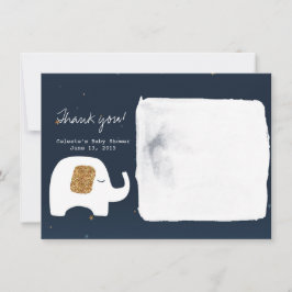Twinkle Little Star Elephant Baby shower Dank u Kaart