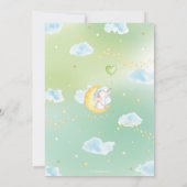 Twinkle Little Star Elephant Baby shower Neutraal Bedankkaart (Achterkant)