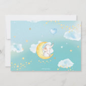 Twinkle Little Star Elephant Birthday Party Boy Bedankkaart (Achterkant)