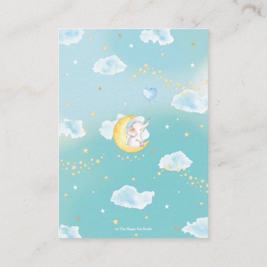 Twinkle Little Star Elephant Boy brengt boek mee Informatiekaartje (Achterkant)