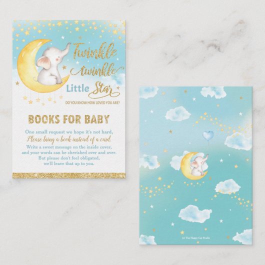 Twinkle Little Star Elephant Boy brengt boek mee Informatiekaartje (Voorkant / Achterkant)