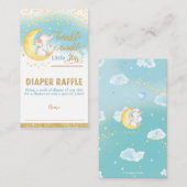 Twinkle Little Star Elephant Boy Diaper Raffle Informatiekaartje (Voorkant / Achterkant)