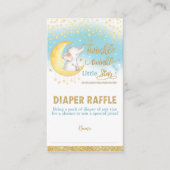 Twinkle Little Star Elephant Boy Diaper Raffle Informatiekaartje (Voorkant)