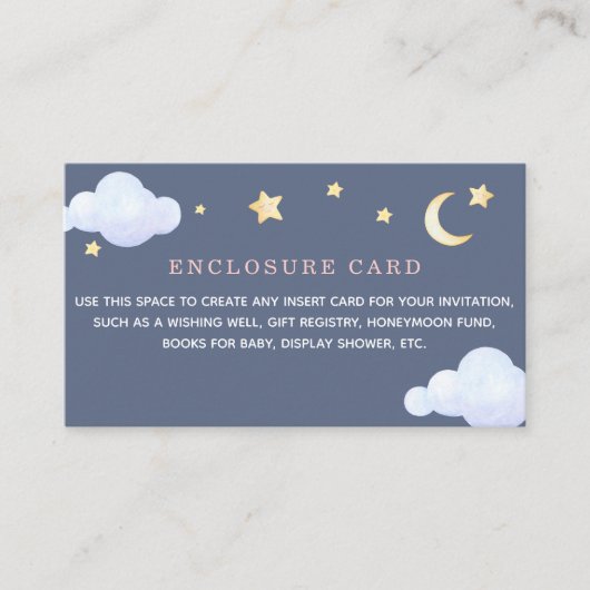 Twinkle Little Star Elephant Enclosure Card Informatiekaartje (Voorkant)