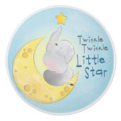 Twinkle Little Star Elephant Keramische Knop (Voorkant)