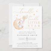 Twinkle Little Star Elephant Neutraal Baby shower Kaart (Voorkant)