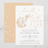 Twinkle Little Star Elephant Neutraal Baby shower Kaart (Voorkant / Achterkant)