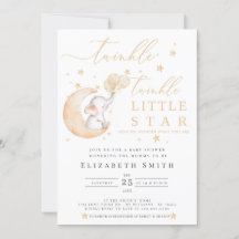 Twinkle Little Star Elephant Neutraal Baby shower