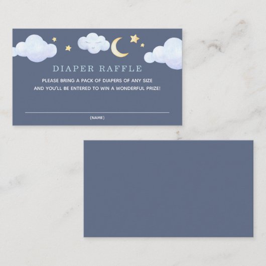 Twinkle Little Star Elephant Raffle insert card Informatiekaartje (Voorkant / Achterkant)