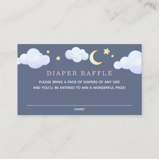 Twinkle Little Star Elephant Raffle insert card Informatiekaartje (Voorkant)