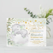 Twinkle Little Star Elephant Wild One 1st Birthday Kaart (Staand voorkant)