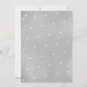 Twinkle Little Star en Moon Grey Baby shower Kaart (Achterkant)