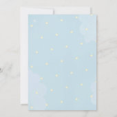 Twinkle Little Star en Moon Sky Blue Baby shower Kaart (Achterkant)