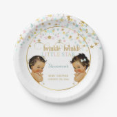 Twinkle Little Star Etnische Baby Genderneutraal Papieren Bordje (Voorkant)