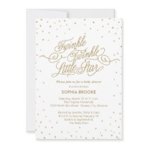 Twinkle Little Star Fancy Gold & White Baby shower