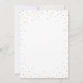 Twinkle Little Star Fancy Gold & White Baby shower Kaart (Achterkant)