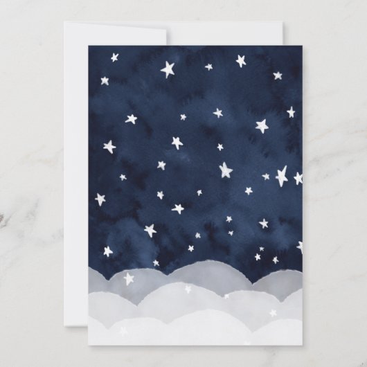 Twinkle Little Star Fantasie Baby Shower   Kaart (Achterkant)