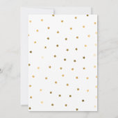 Twinkle Little Star Faux Gold Elegant Baby shower Kaart (Achterkant)