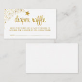 Twinkle Little Star Faux Gold Luier Raffle Ticket Informatiekaartje (Voorkant / Achterkant)