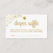 Twinkle Little Star Faux Gold Luier Raffle Ticket Informatiekaartje (Voorkant)