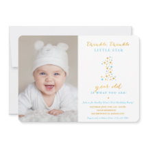 Twinkle Little Star First Birthday Invitation Boy