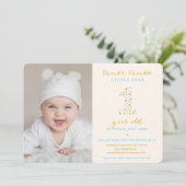 Twinkle Little Star First Birthday Invitation Boy Kaart (Staand voorkant)