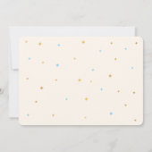 Twinkle Little Star First Birthday Invitation Boy Kaart (Achterkant)