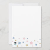 Twinkle Little Star First Birthday Invitation Kaart (Achterkant)