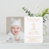 Twinkle Little Star First Birthday Invitations Kaart (Staand voorkant)