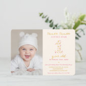 Twinkle Little Star First Birthday Invitations Kaart (Staand voorkant)