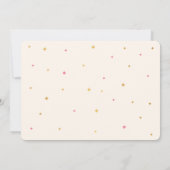 Twinkle Little Star First Birthday Invitations Kaart (Achterkant)