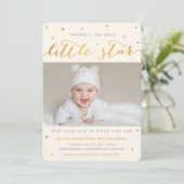 Twinkle Little Star First Birthday Invitations Kaart (Staand voorkant)