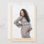 Twinkle Little Star Geel Neutraal Baby shower Kaart (Achterkant)