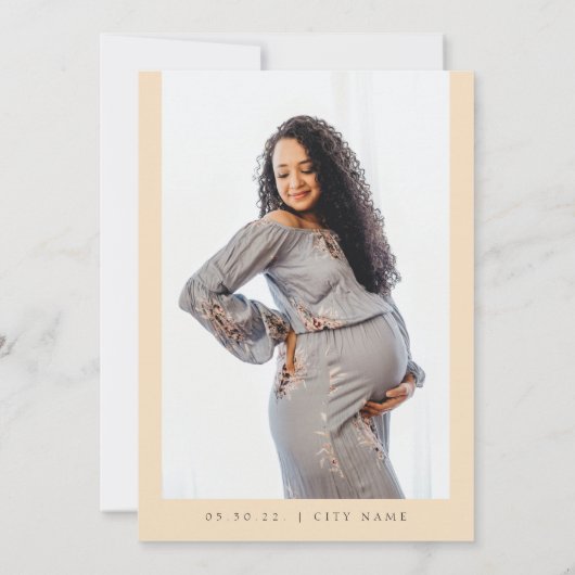 Twinkle Little Star Geel Neutraal Baby shower Kaart (Achterkant)