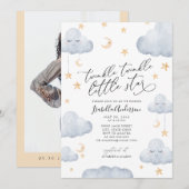 Twinkle Little Star Geel Neutraal Baby shower Kaart (Voorkant / Achterkant)