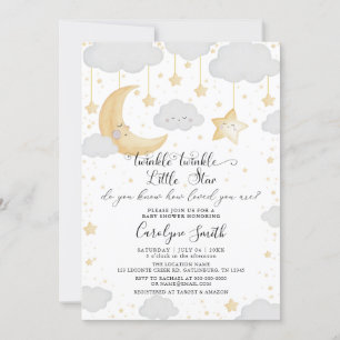 Twinkle Little Star Gender Neutral Baby shower Kaart