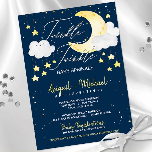 Twinkle Little Star Gender Neutral Baby shower Kaart