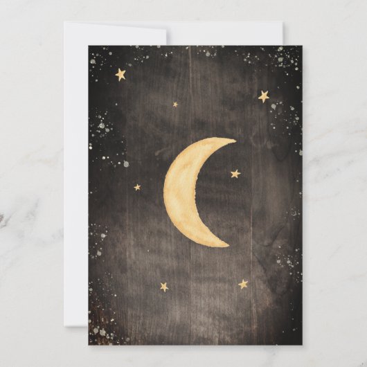 Twinkle little star gender neutral babyshower kaart (Achterkant)
