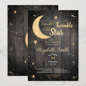 Twinkle little star gender neutral babyshower kaart (Voorkant / Achterkant)