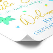Twinkle Little Star Gender onthaal welkomstbord Poster (Hoek)