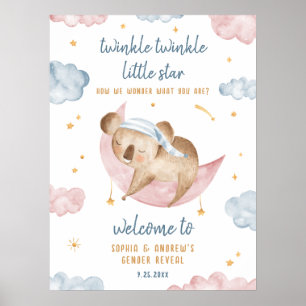 Twinkle Little Star Gender onthullen welkom Poster